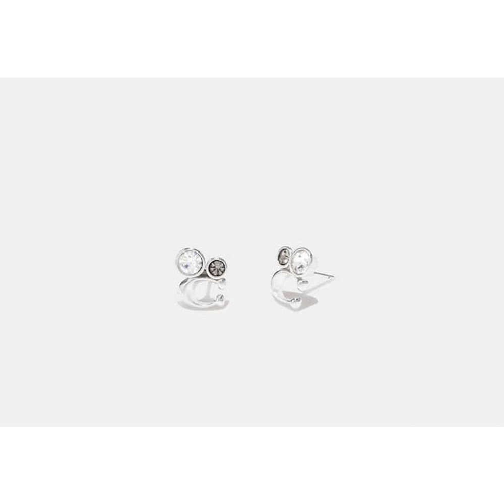 Sold out online! Coach Signature Crystal Cluster Stud Earrings